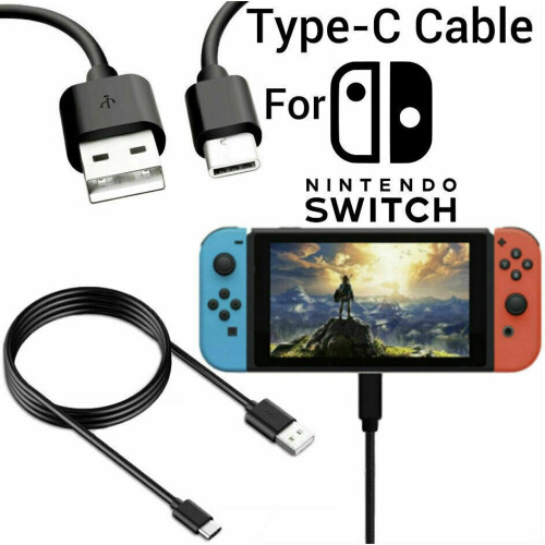 USB Charging Charger Cable 3M Long Lead for Nintendo Switch UK  Black