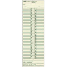 Time Card semi-monthly manila green ink front red back 500 CD per BX