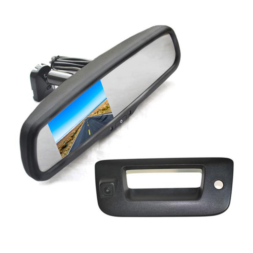 Vardsafe Tailgate Reverse Backup Camera + Replacement Mirror Monitor For Chevrolet Silverado / Gmc Sierra (2007-2013) 8414763633566