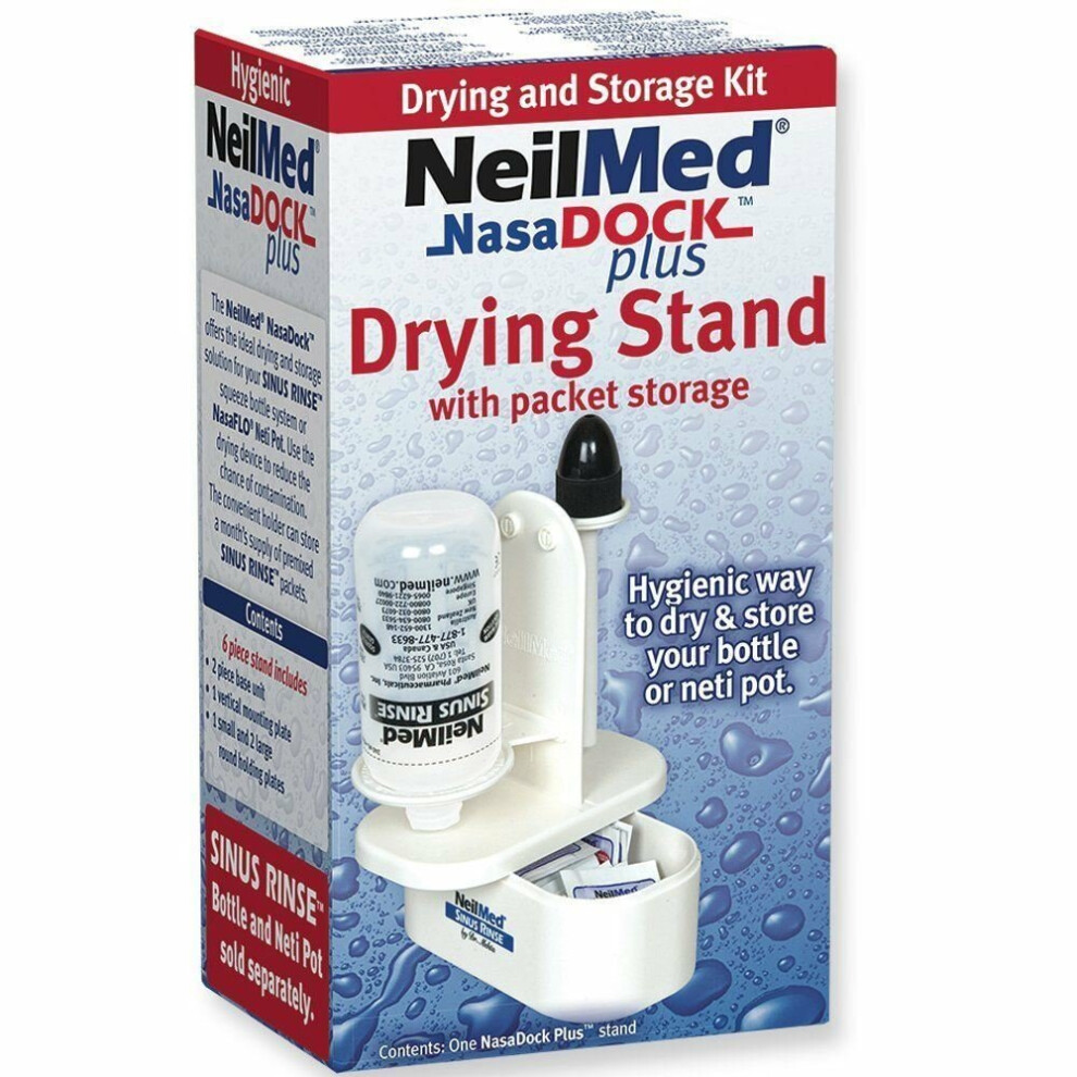 NeilMed NasaDock Plus Drying Stand Storage Nasal Irrigator 10 Packets