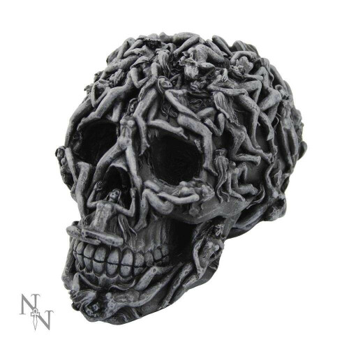 Statuetta Nemesis Now Hell's Desire - Teschio Decorativo 17 Cm In Resina, Colore Grigio - Foto 6