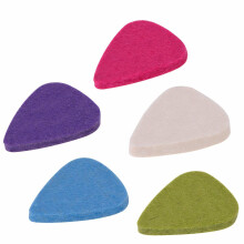 (Design-1) Guitar Picks Electric Acoustic Bass Guitar Felt Plectrums Ukelele Instruments Medium/Heavy Gauges Jazz Play, 3mm Thick, 10pcs, Assorted Colours
