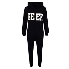 (7-8 Years) Kids Girls Boys GEEK Print A2Z Onesie One Piece All In One Summer Jumpsuit PJ's