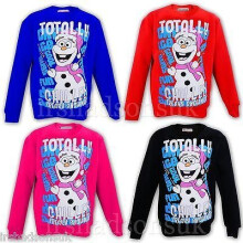 (9-10 years, Red) Kids Girls Christmas Jumper Novelty Freaky Snowman Totally Chilled Fashion Top
