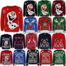 (11-12 years, Green) Kids Girls Boys Christmas Jumper Novelty Reindeer Santa Snowman Rudolph Sweater