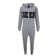 (13 Years) Kids Girls Boys " GEEK " Print Onesie All In One Summer Jumpsuit PJ's 7-13 Years