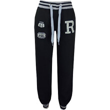 (5-6 Years, FOX Black) Girls Boys Joggers Kids Baseball Trackie Bottoms Jogging Pants Sports Trousers