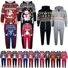 (11-12 years, Onesie Snowman Pink) Kids Girls Boys Christmas Onesie Santa Penguin Snowman Print Jumpsuit 5-13 Years