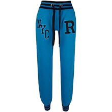 (3-4 Years, NYC Turquoise) Girls Boys Joggers Kids Baseball Trackie Bottoms Jogging Pants Sports Trousers