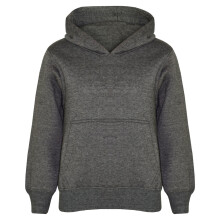 (3-4 Years) Kids Girls Boys Sweat Shirt Tops Plain Charcoal Hooded Jumpers Hoodies 2-13 Year