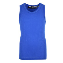 (11-12 Years) Kids Girls Ribbed Vest Top Blue 100% Cotton Fashion Tank Tops T Shirts 5-13 Year
