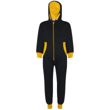 (3-4 Years) Kids Girls Boys Fleece Contrast A2Z Onesie One Piece Yellow All In One Jumpsuits