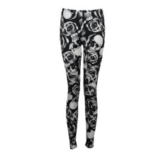 (7-8 Years, Skull & Roses Print) Kids Girls Comic Graffiti Floral Leopard Tartan Aztec Print Leggings 5-13 Years