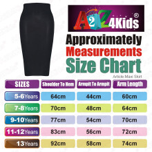 (7-8 Years, Black) Kids Girls Maxi Skirt School Dance Party Fashion Plain Pencil Skirts 5-13 Years
