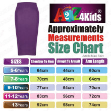 (9-10 Years, Purple) Kids Girls Maxi Skirt School Dance Party Fashion Plain Pencil Skirts 5-13 Years