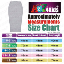 (9-10 Years, Grey) Kids Girls Maxi Skirt School Dance Party Fashion Plain Pencil Skirts 5-13 Years