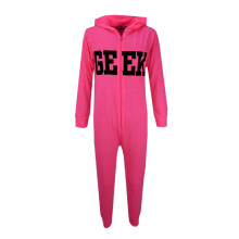 (7-8 Years, Neon Pink) Kids Girls Boys GEEK Print Summer Onesie Jumpsuit All In One Loungeware 7-13 Yrs
