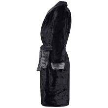 (3-4 Years) Kids Girls Boys Bathrobe Plain Black Dressing Gown Night Lounge Wears 2-13 Years