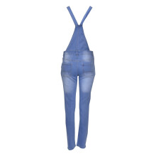 (7-8 Years, Light Blue) Kids Girls Denim Stretch Dungaree Jumpsuit Playsuit All In One Jeans 7-13 Years