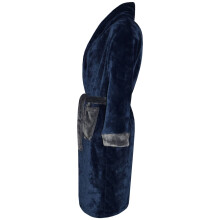 (9-10 Years) Kids Girls Boys Bathrobes Plain Navy Dressing Gown Night Lounge Wears 2-13 Years