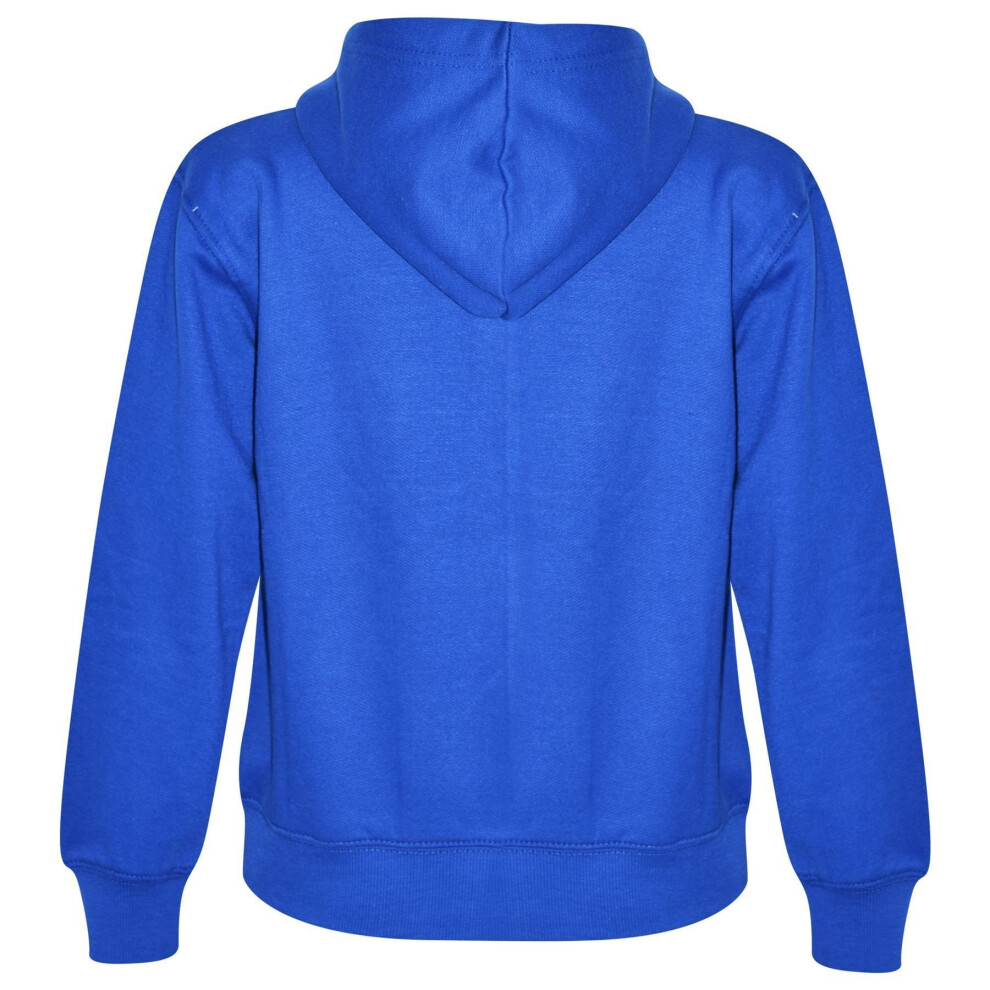 A2zkids (11-12 Years, Royal Blue) Kids Girls Boys Plain Tracksuit Hooded Hoodie Bottom Jog Suit Joggers 7-13 Years