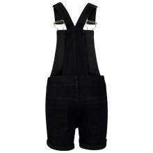 (7-8 Years, Black) Kids Girls Denim Stretch Dungaree Shorts Jumpsuit Playsuit All In One 7-13 Years