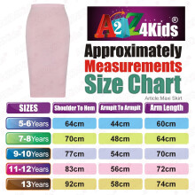 (9-10 Years, Baby Pink) Kids Girls Maxi Skirt School Dance Party Fashion Plain Pencil Skirts 5-13 Years