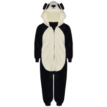 (13-14 Years) Kids Girls Boys Onesie Soft Fluffy Panda All In One Animal Costume 7-14 Years