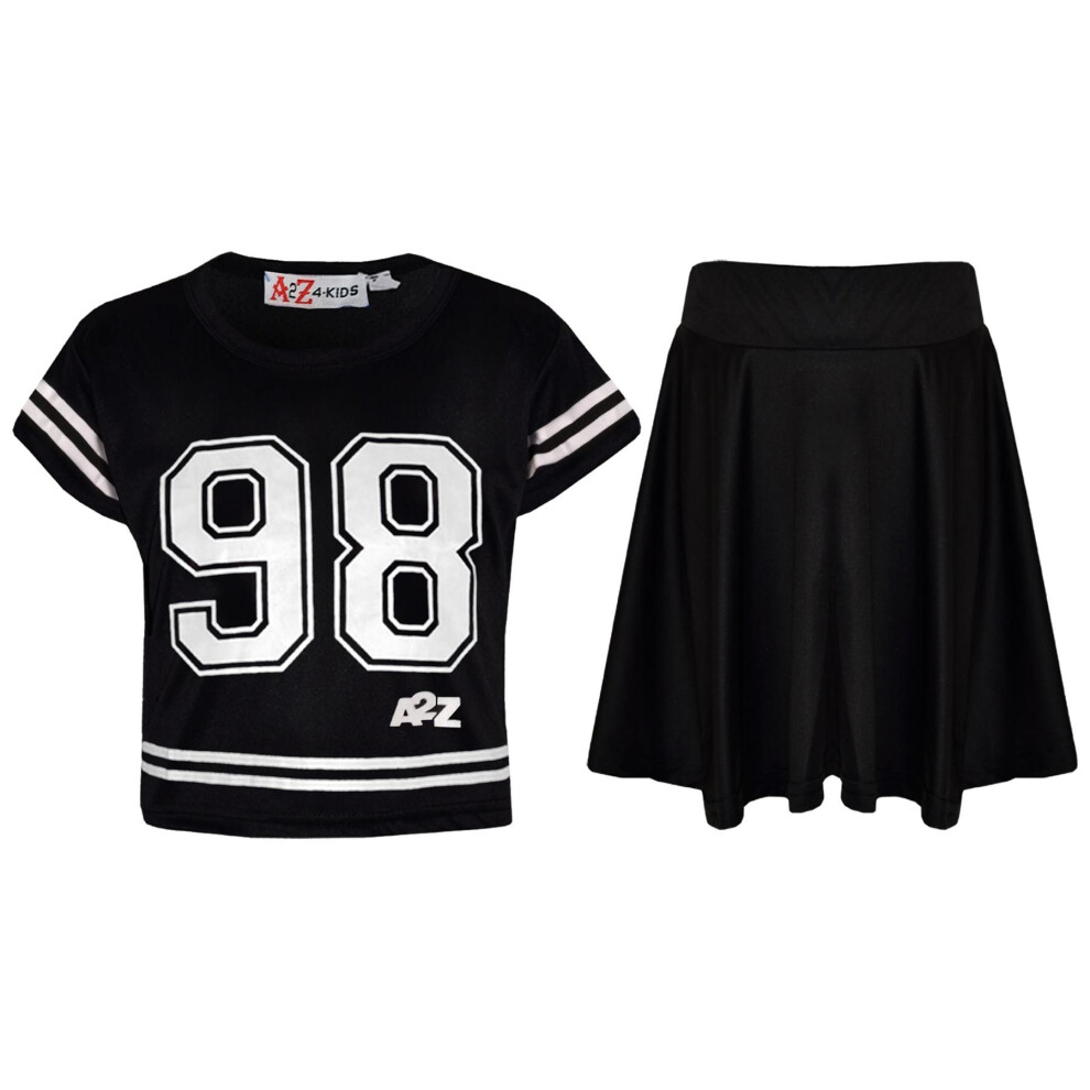 a2z4kids girls Crop Top, Crop Top & Skirt Set, 7-8 Years : :  Clothing, Shoes & Accessories