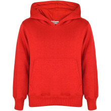 (9-10 Years) Kids Girls Boys Sweat Shirt Tops Plain Red Hooded Jumpers Hoodies Age 2-13 Years