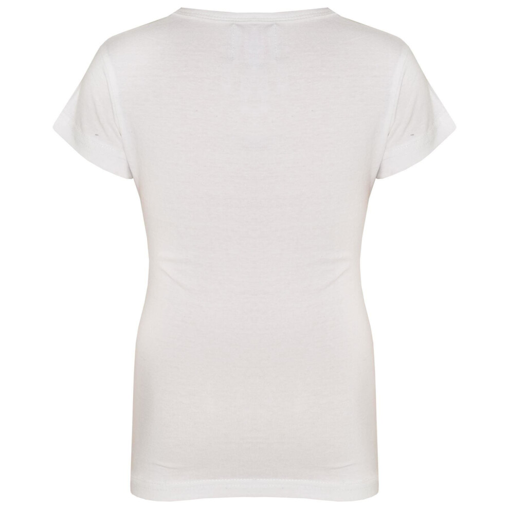 (2-3 Years, White) Kids Girls T Shirts Designer 100% Cotton Plain School T-Shirt Top New Age 2-13Yr