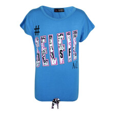 (9-10 Years, Royal Blue) Kids Girls #Selfie Print Stylish Fahsion Trendy T Shirt Top New Age 7-13 Years