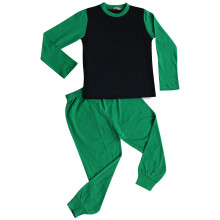 (7-8 Years) Kids Girls Boys Pjs Contrast Green Color Plain Stylish Pyjamas Set Age 2-13 Year