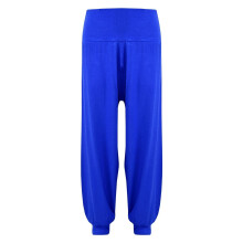 (5-6 Years, Royal Blue) Kids Girls Ali Baba Style Plain Color Fashion Trendy Trouser 2-13 Years
