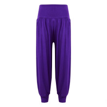 (11-12 Years, Purple) Kids Girls Ali Baba Style Plain Color Fashion Trendy Trouser 2-13 Years