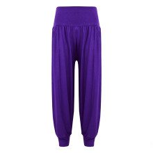 (2-3 Years, Purple) Kids Girls Ali Baba Style Plain Color Fashion Trendy Trouser 2-13 Years