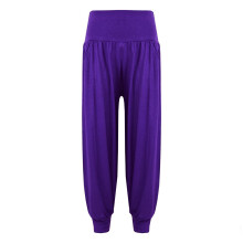 (4-5 Years, Purple) Kids Girls Ali Baba Style Plain Color Fashion Trendy Trouser 2-13 Years