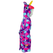 (13 Years) Girls Bathrobe 3D Animal Unicorn Purple Scales Fleece Dressing Gown Lounge Wear
