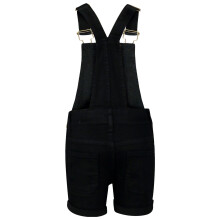 (9-10 Years) Kids Girls Dungaree Shorts Black Denim Stretch Jumpsuit Playsuits Age 5-13 Years