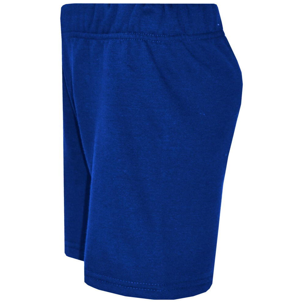 (5-6 Years, Royal Blue) Kids Shorts Girls Boys Chino Shorts Casual Knee Length Half Pant Age 5-13 Years