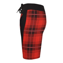 (13 Years, Tartan Red) Kids Shorts Girls Boys Fleece Camouflage Panel Chino Short Knee Length Half Pant