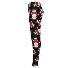 (3-4 Years, Santa Black) Kids Girls Christmas Leggings Santa Snowman Penguin Print Xmas Fashion Legging
