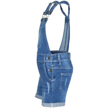 (13 Years, Light Blue) Kids Girls Dungaree Shorts Denim Ripped Stretch Jeans Overall Jumpsuit 5-13 Year
