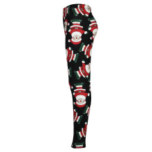 (9-10 Years, Santa Black) Kids Girls Christmas Leggings Santa Snowman Penguin Print Xmas Fashion Legging