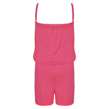 (11-12 Years) Kids Girls Plain Neon Pink Color Playsuit Trendy All In One New Jumpsuit 5-13 Yr