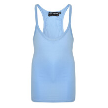 (5-6 Years, Sky Blue) Girls Vest Kids Stylish Racer Back Fashion Top T Shirt Age 5 6 7 8 9 10 11 13 Y
