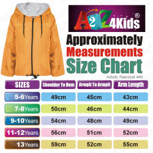 (13 Years, Mustard) Girls Boys Raincoats Jackets Cagoule Lightweight Jacket Hooded Rain Mac 5-13 Yr