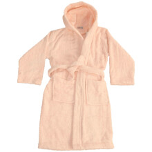 (3-4 Years, Baby Pink) Kids Girls Boys 100% Cotton Soft Terry Hooded Bathrobe Luxury Dressing Gown 3-13