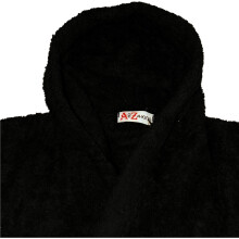 (3-4 Years, Black) Kids Girls Boys 100% Cotton Soft Terry Hooded Bathrobe Luxury Dressing Gown 3-13