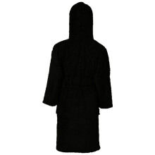 (9-10 Years, Black) Kids Girls Boys 100% Cotton Soft Terry Hooded Bathrobe Luxury Dressing Gown 3-13